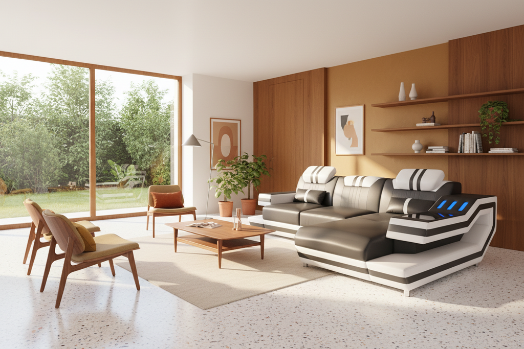 Aura Compact Sectional mid-century