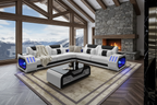 Black & White Sectional - Mountain Chalet