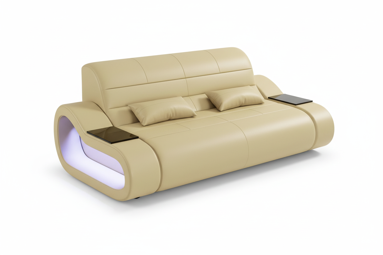 Catina Modern Leather Sofa Set - Loveseat