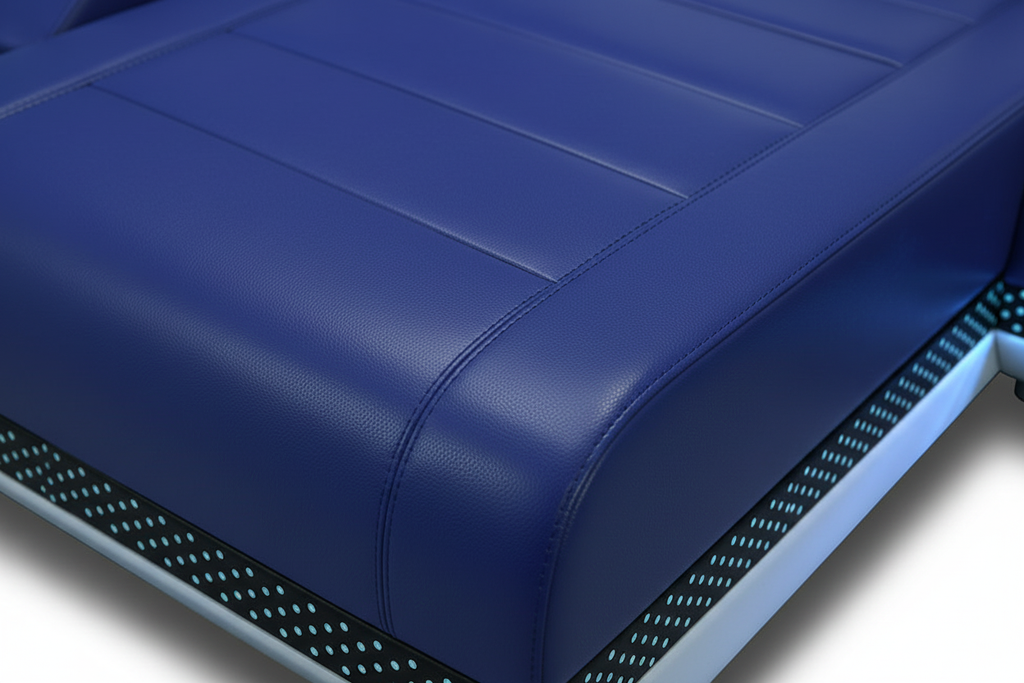 Celsius Mini Modern Leather Sectional - Leather Detail