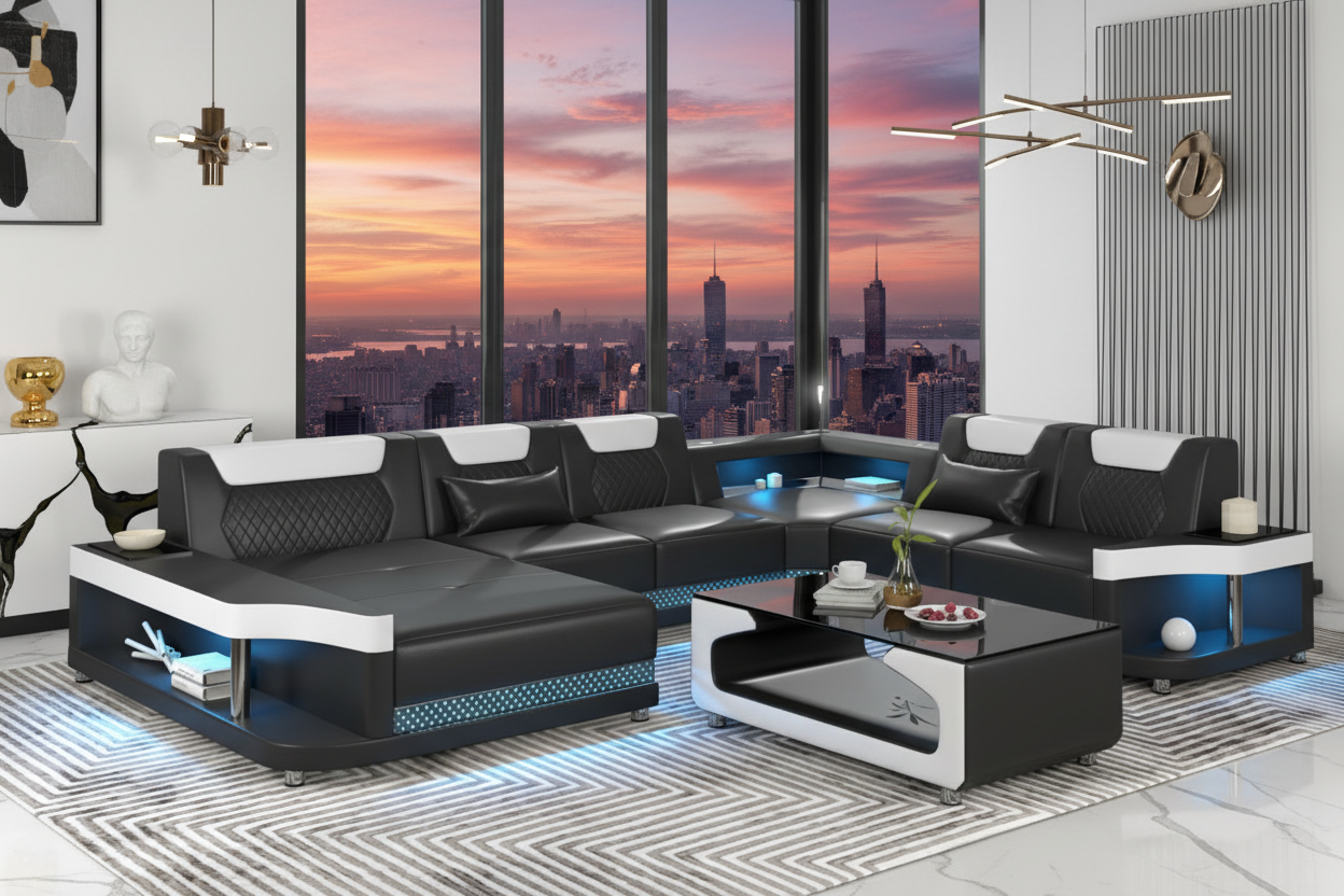 NEXA U-Shape Sectional - Penthouse Setting