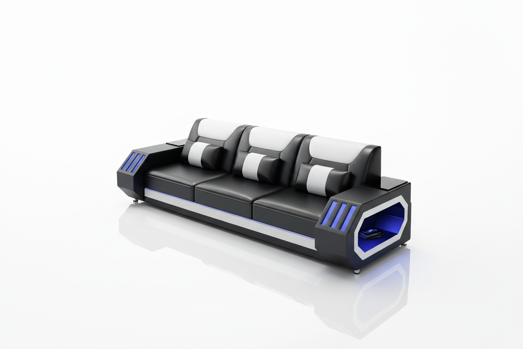 Omont 3-Piece Sofa Set - 3-seat sofa with reflection