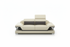 Taliya Leather Sofa Set - 2-seat loveseat with adjustable headrest and short shadow