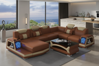 Vincenzo Futuristic Modern Sectional With Illuminating LED Customize Design